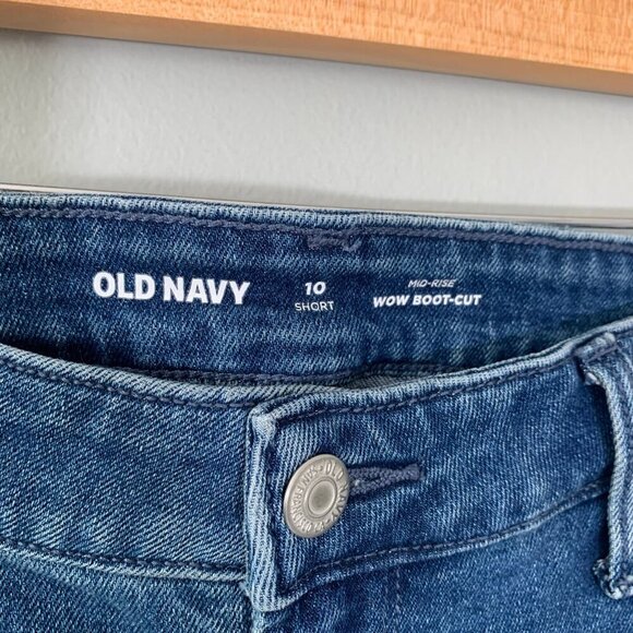 Old Navy mid-rise wow boot-cut medium wash cotton stretch‎ denim jeans pants - Picture 4 of 10